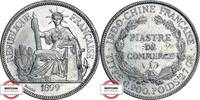FRANZÖSISCH-INDOCHINA 1 Piastre KM 5a.1 - Allegorie Frankreichs mit Strahlenkrone und Liktorenbündel -
