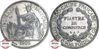 FRANZÖSISCH-INDOCHINA 1 Piastre KM 5a.1 - Allegorie Frankreichs mit Strahlenkrone und Liktorenbündel -