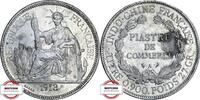 FRANZÖSISCH-INDOCHINA 1 Piastre KM 5a.1 - Allegorie Frankreichs mit Strahlenkrone und Liktorenbündel -