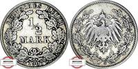 KAISERREICH 1/2 Mark J 16 - Kursmünze -