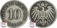 KAISERREICH 10 Pfennig J 13 - Kursmünze -