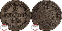 SACHSEN 2 Pfennige AKS 153 - König Johann -
