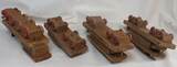 Sonstiges  1950s Wood Cass Limited Train Lot of (8) Set - Parts Repair Vintage - LH398