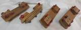 Sonstiges  1950s Wood Cass Limited Train Lot of (8) Set - Parts Repair Vintage - LH398
