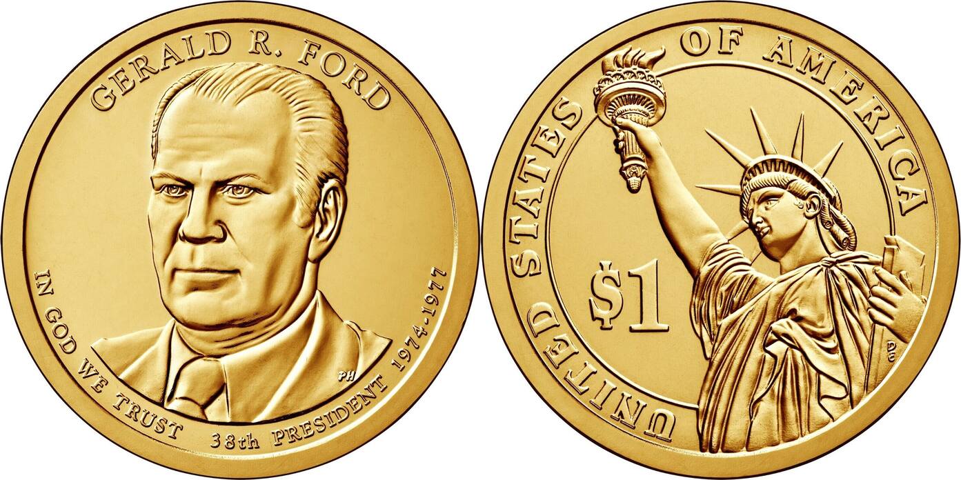 USA 1 Coin 2016 P Gerald R. Ford Presidential US Golden Dollar