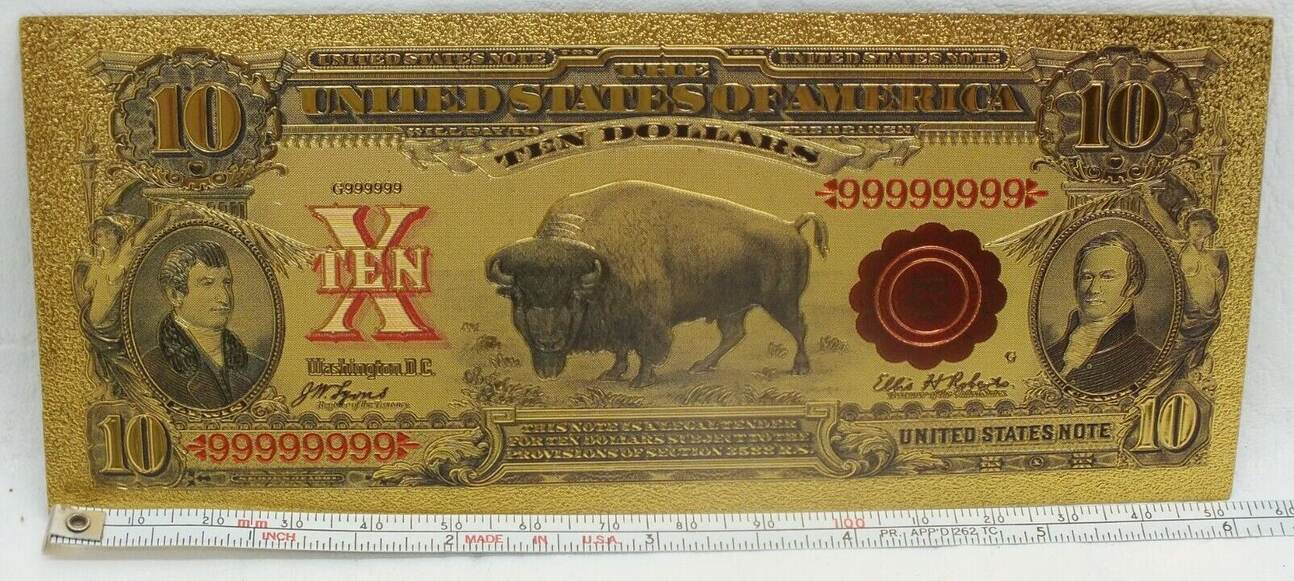 1901 American Bison /Lewis & Clark New Dollar Bill Banknote