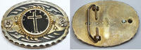 Sonstiges Peace Dollar Liberty Cross Cutout Etched Coin & Ornate Belt Buckle - B130 -
