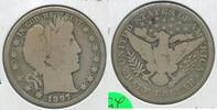 USA Half Dollar 1897-P Silver Barber 50c Philadelphia Mint - KR257 -