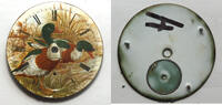Sonstiges Hampden 18 Size Shelducks Foraging Ducks Pond Pocket Watch Porcelain Dial LW514 -