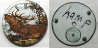 Sonstiges Hampden 18 Size Bugling Elk Stag Bull Color Pocket Watch Porcelain Dial LW516 -