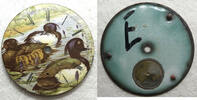 Sonstiges Tufted Duck Bird Elgin 18 Size Full Color Pocket Watch Porcelain Dial - LW259 -