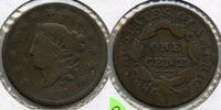 USA Large Cent Coronet Head Penny - G874 -