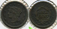 USA Large Cent Braided Hair Penny - G875 -