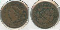 USA Large Cent 1833-P Coronet Head 1c Philadelphia Mint - KR705 -