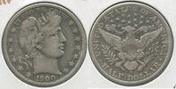 USA Half Dollar 1900-S Silver Barber 50c San Francisco Mint -SR353 -