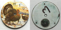 Sonstiges Waltham 18 Size Turkey Gobbler Bird Hen Snowy Pocket Watch Porcelain Dial LW488 -