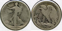 USA Half Dollar 1918-D Walking Liberty Silver - Denver Mint - A501 -
