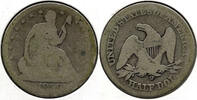 USA Half Dollar 1858-O Seated Liberty Silver - New Orleans Mint - C962 -