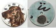 Sonstiges Irish Setter Dog Waltham 12 Size Color Pocket Watch Porcelain Dial LW458 -