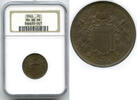 USA Cent 2- Coin Two-Cents NGC MS66 BN Certified - C279 -