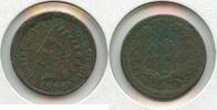 USA Penny Indian Head 1c Off Center Error Coin - SR722 -