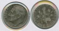 USA Roosevelt Dime 197? 10c Struck Thru Grease Error Coin - SR744 -