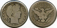 USA Half Dollar 1912-D Barber Silver - Denver Mint - BQ910 -
