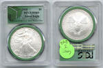 Anlagemünzen Dollar American Eagle Silver PCGS MS69 Green Label US Mint Sealed Box J242 -