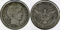 USA Half Dollar 1912-D Barber Silver - Denver Mint - A675 -