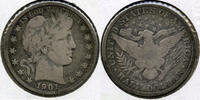 USA Half Dollar 1901-O Barber Silver - New Orleans Mint - A686 -