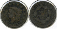 USA Large Cent Coronet Head Penny - J544 -