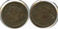 USA Large Cent Braided Hair Penny - J547 -