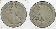 USA Half Dollar 1917-D REV Silver Walking Liberty 50c Denver Mint - SS401 -