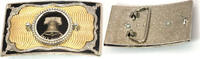 Sonstiges Half Dollar Liberty Bell Franklin Cutout Coin Belt Buckle - DM409 -