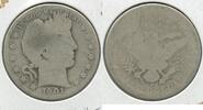 USA Half Dollar 1901-S Silver Barber 50c San Francisco Mint -SS752 -