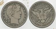 USA Half Dollar 1912-D Silver Barber 50c Denver Mint -SS760 -