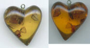Sonstiges Natural Amber Heart Shaped Pendant Charm Love Valentine's Day Gift - ER674 -