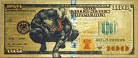 USA Banknoten Venom Marvel Comics Color $100 Novelty 24K Gold Foil Plated Note Bill XX047 -