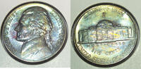 USA Jefferson Silver Wartime Nickel - Toned Toning - Philadelphia Mint - CC580 -