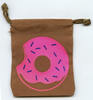 Sonstiges Bitten Donut Sprinkles Pink + Brown Velvet Pouch Lot of (10) Bags Baggies - L194 -