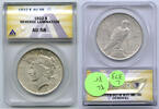 USA Dollar Peace Silver ANACS AU 58 Certified - Reverse Lamination - L373 -