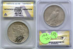 USA Dollar 1922-D Peace Silver ANACS AU58 Detached Obverse Lamination Details - L383 -