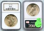 USA Dollar Peace Silver NGC MS63 Certified - Philadelphia Mint - L671 -