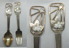 Sonstiges Sterling A Michelsen Julen Christmas Spoon Fork Set Silver - L697 -