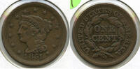 USA Large Cent Braided Hair Penny - L795 -