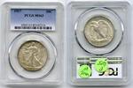 USA Half Dollar Walking Liberty Silver PCGS MS63 Certified Philadelphia - P65 -