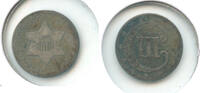 USA Cent 3- Silver Trime - Philadelphia Mint - ER592 -