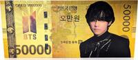 US Paper Money 50000 Won BTS Bangtan Boys Boy Band V ₩ 24K Gold Foil Plated Note XX201 -