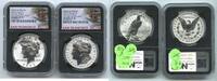 Bullion Dollar 2023-S Morgan + Peace Silver 2-Coin Set NGC Reverse PF70 First Day - R918 -