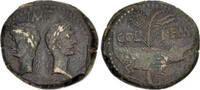 GAUL, Nemausus. Augustus, with Agrippa. 27 BC-AD 14. Æ Dupondius (27mm, 12.36 g, -